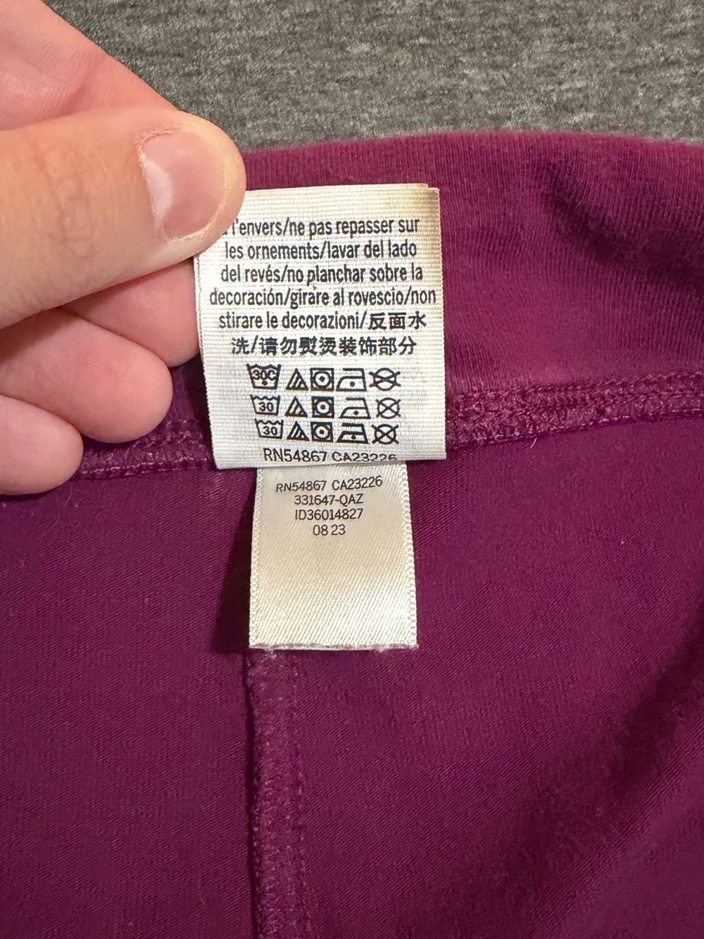 Victoria’s Secret PINK Y2K Fold-Over Flare Leggings in Vivid Magenta - Picture 5 of 7